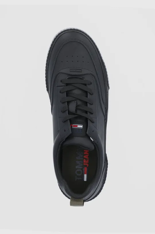 čierna Kožená obuv Tommy Jeans
