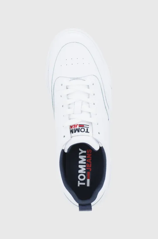 biały Tommy Jeans Buty skórzane EM0EM00806.YBR