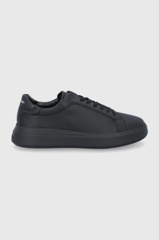 čierna Kožená obuv Calvin Klein Pánsky