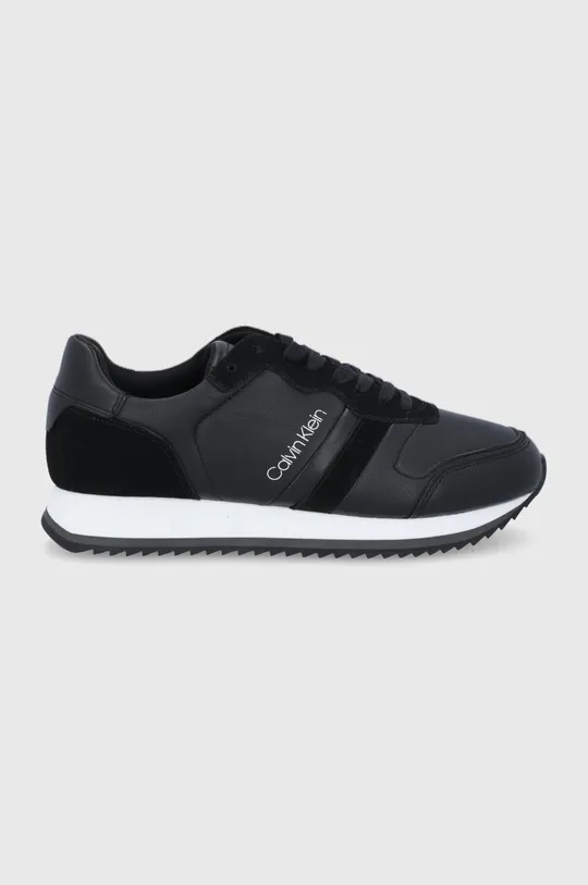 μαύρο Δερμάτινα παπούτσια Calvin Klein Ανδρικά