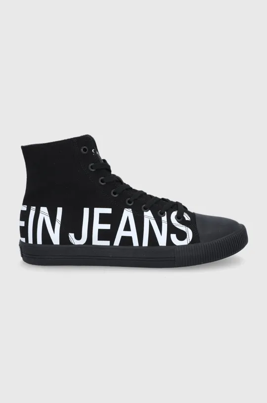 czarny Calvin Klein Jeans Trampki YM0YM00276 Męski