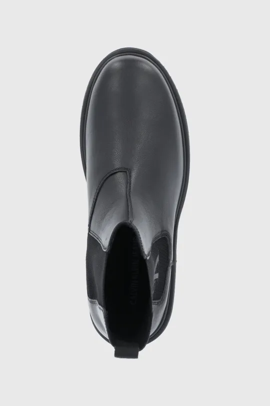 μαύρο Δερμάτινες μπότες Τσέλσι Calvin Klein Jeans