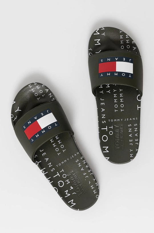 Tommy Jeans papucs zöld