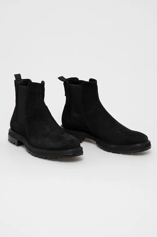 Vagabond Shoemakers magasszárú cipő velúrból fekete