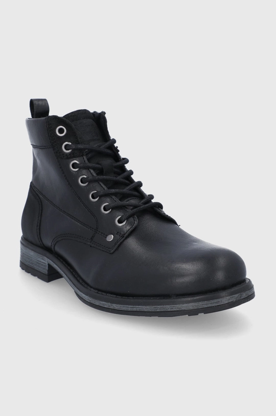 Jack & Jones Buty skórzane czarny