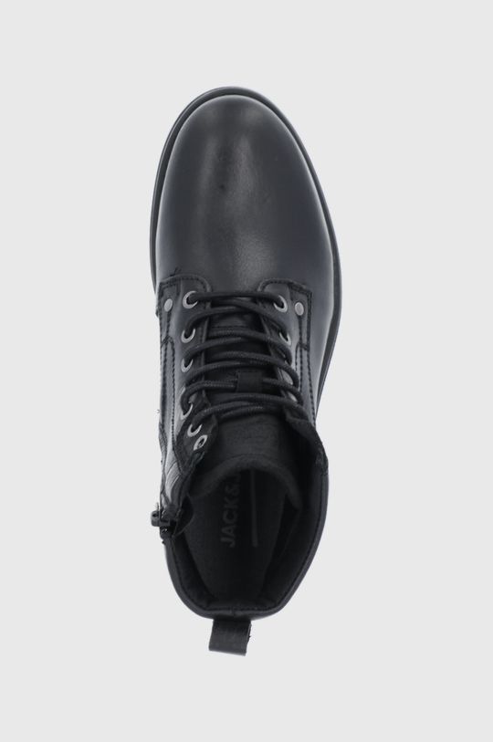 černá Kožené boty Jack & Jones
