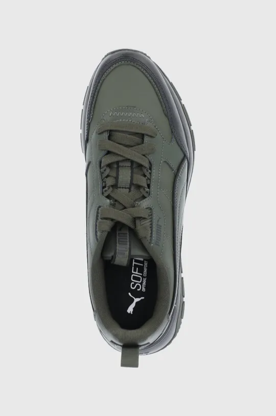 zöld Puma bőr cipő 383202