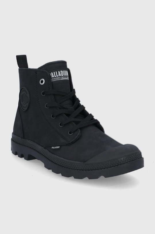 Δερμάτινα ελαφριά παπούτσια Palladium PAMPA HI ZIP NBK μαύρο