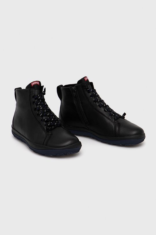 Δερμάτινα παπούτσια Camper Peu Pista GM μαύρο