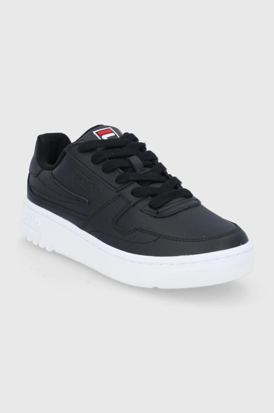 Fila Buty skórzane czarny