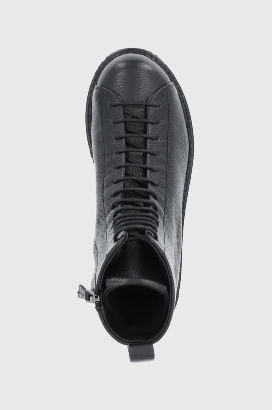 μαύρο Δερμάτινα παπούτσια Emporio Armani