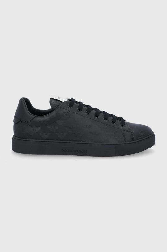 czarny Emporio Armani Buty skórzane X4X554.XM995.BLACK.BLA Męski