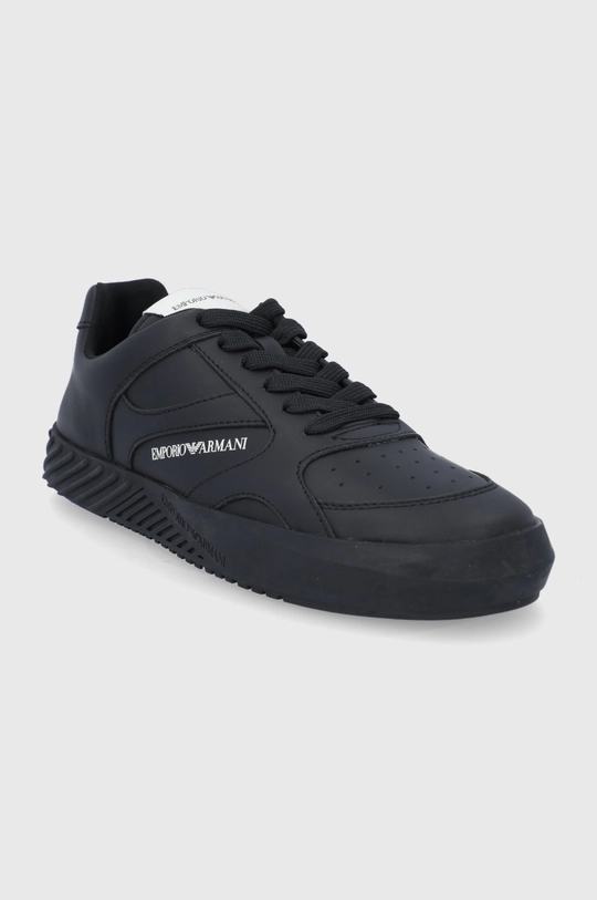 Emporio Armani Buty skórzane X4X558.XN012.BLACK.BLA czarny