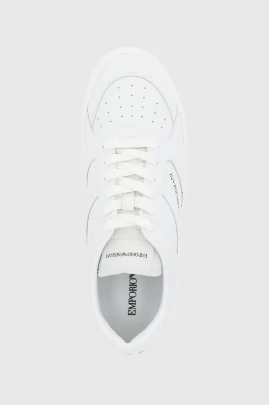 λευκό Δερμάτινα παπούτσια Emporio Armani