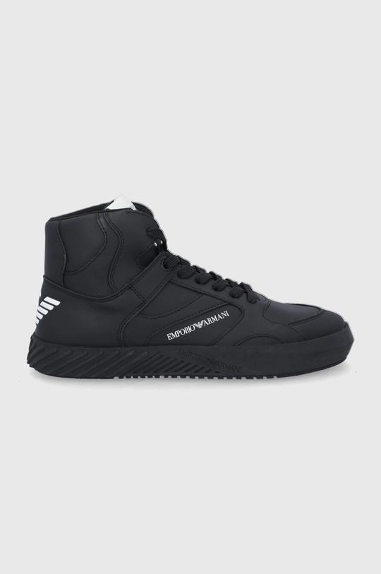 czarny Emporio Armani Buty skórzane X4Z100.XN012.BLACK.BLA Męski