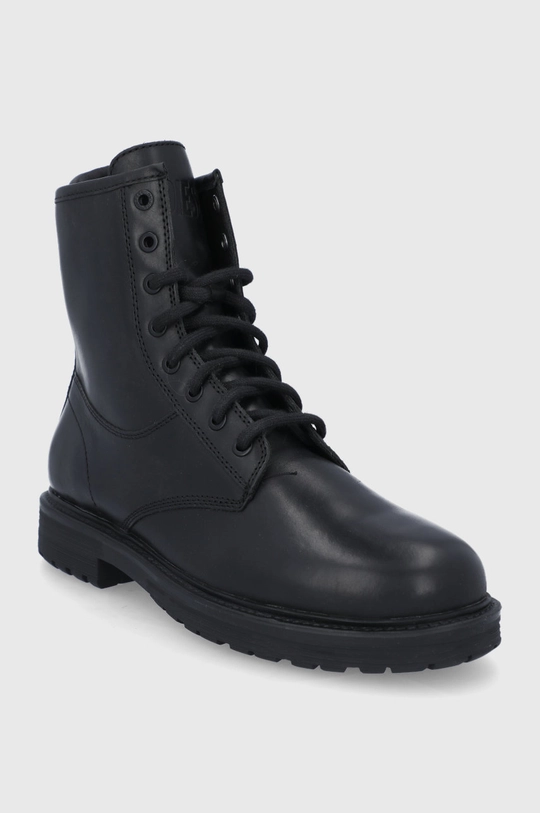 Diesel Buty skórzane czarny