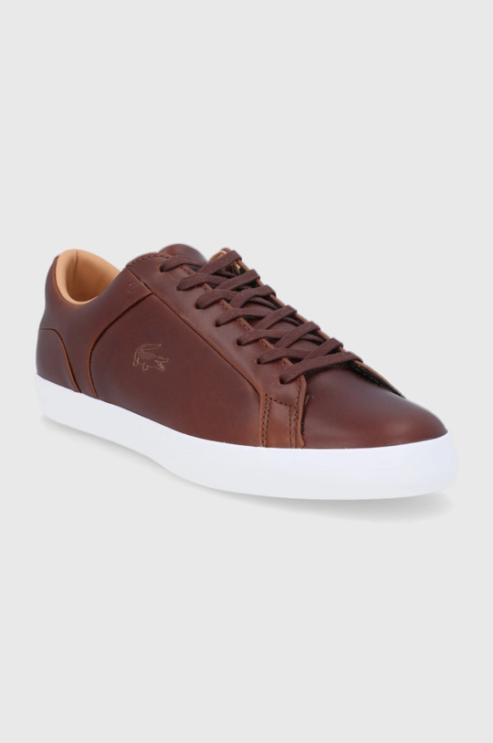 Lacoste Buty skórzane Lerond 40CMA0012.B18 brązowy