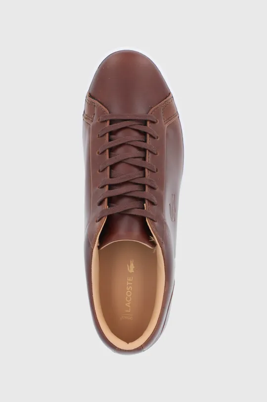 hnedá Kožená obuv Lacoste Lerond