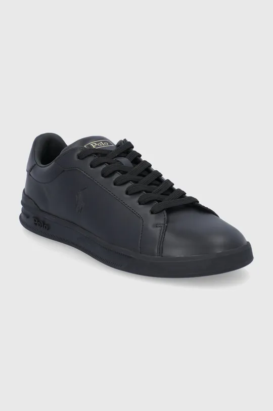 Kožená obuv Polo Ralph Lauren Heritage Court čierna