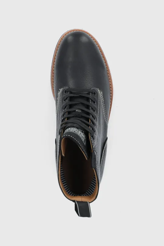 fekete Polo Ralph Lauren bőr cipő RL ARMY