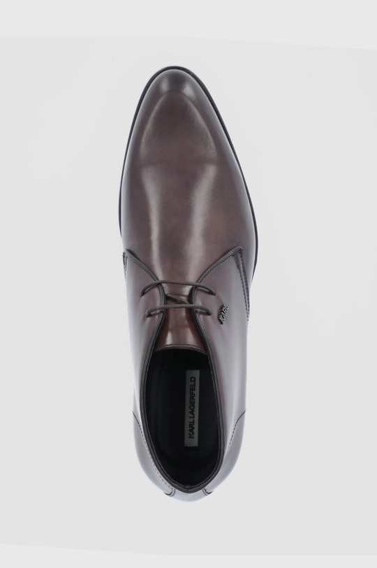 brązowy Karl Lagerfeld Buty skórzane KL12245.Dark.Brown