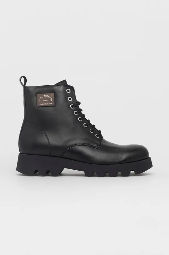 чорний Шкіряні черевики Karl Lagerfeld Чоловічий