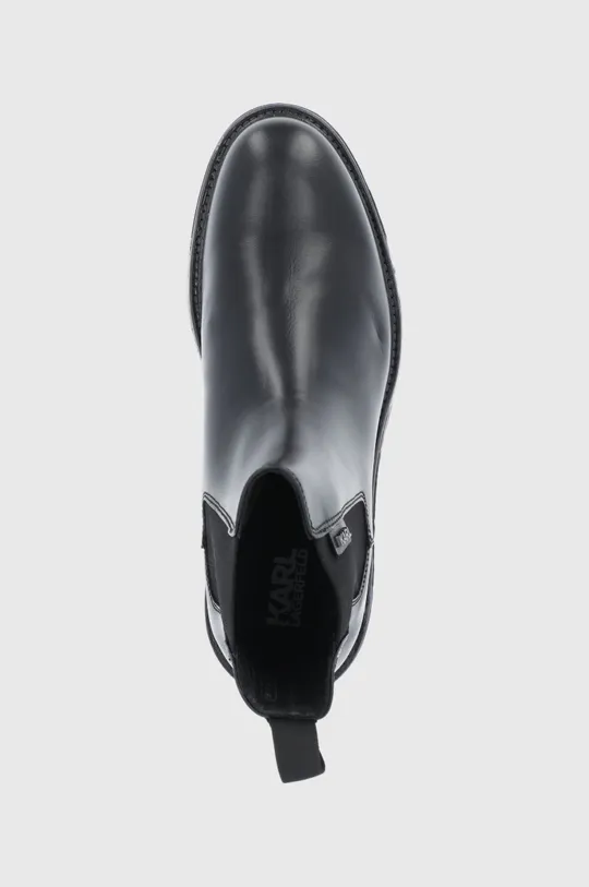 μαύρο Δερμάτινες μπότες Τσέλσι Karl Lagerfeld