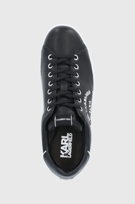 fekete Karl Lagerfeld bőr cipő Kourt II