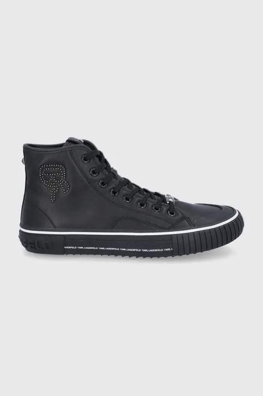 μαύρο Δερμάτινα ελαφριά παπούτσια Karl Lagerfeld Ανδρικά