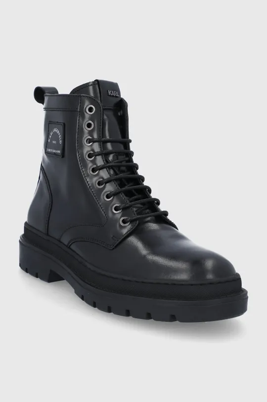 Δερμάτινα παπούτσια Karl Lagerfeld OUTLAND μαύρο