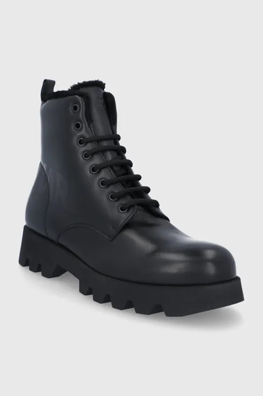 Δερμάτινα παπούτσια Karl Lagerfeld TERRA FIRMA μαύρο