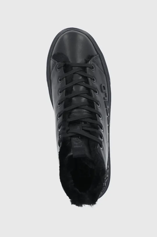 μαύρο Δερμάτινα παπούτσια Karl Lagerfeld MAXI KUP