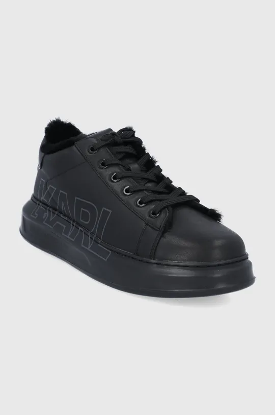 Δερμάτινα παπούτσια Karl Lagerfeld KAPRI MENS μαύρο