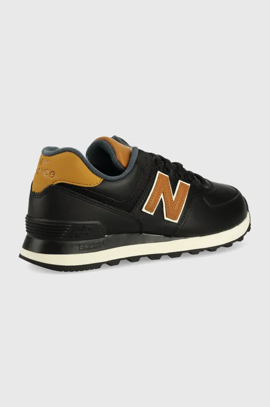 Δερμάτινα αθλητικά παπούτσια New Balance Ml574omd μαύρο