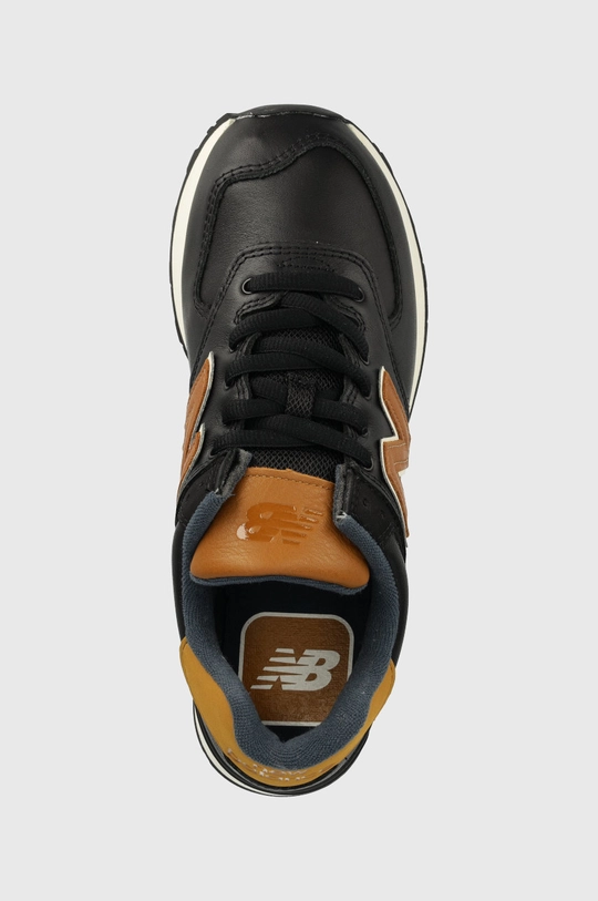 black New Balance leather sneakers ML574OMD