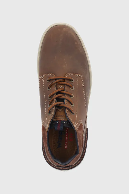 hnedá Kožená obuv Wrangler