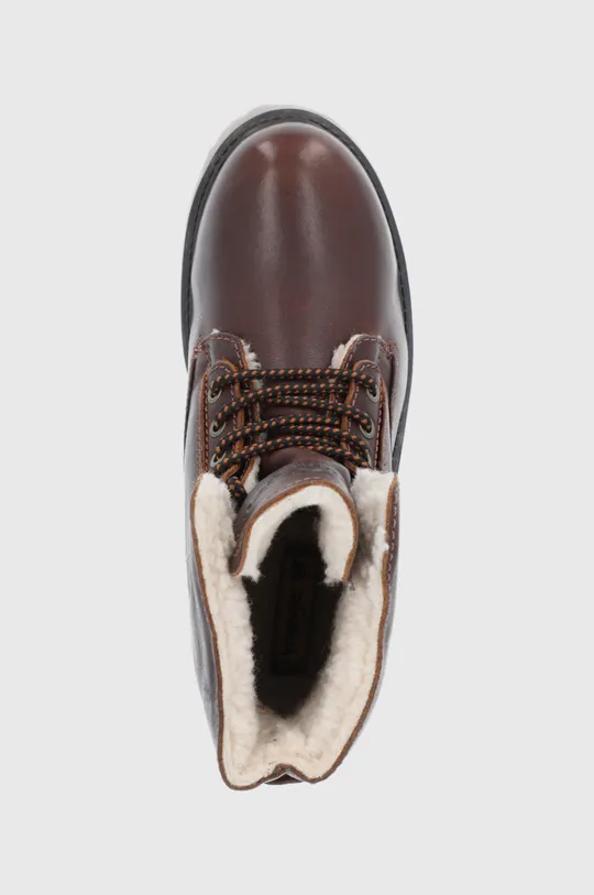 hnedá Kožená obuv Wrangler