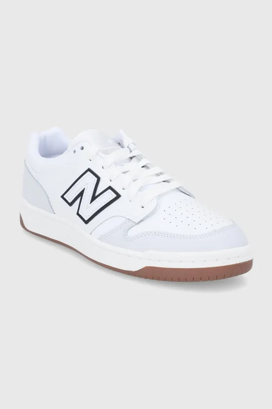 Δερμάτινα παπούτσια New Balance BB480LBS λευκό