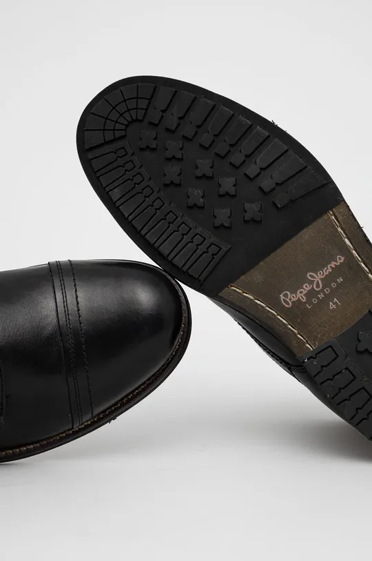 čierna Kožená obuv Pepe Jeans Melting Med