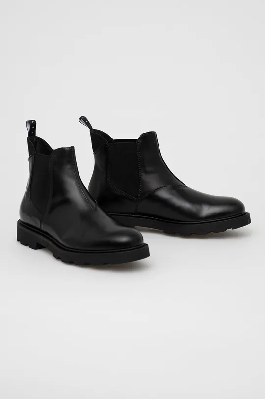 Δερμάτινες μπότες Τσέλσι Sisley μαύρο