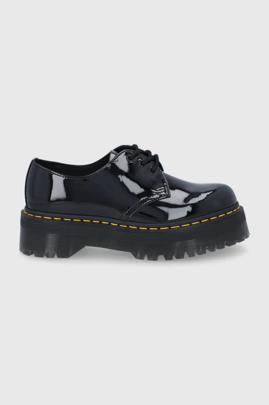 negru Dr. Martens pantofi de piele 1461 Quad Unisex