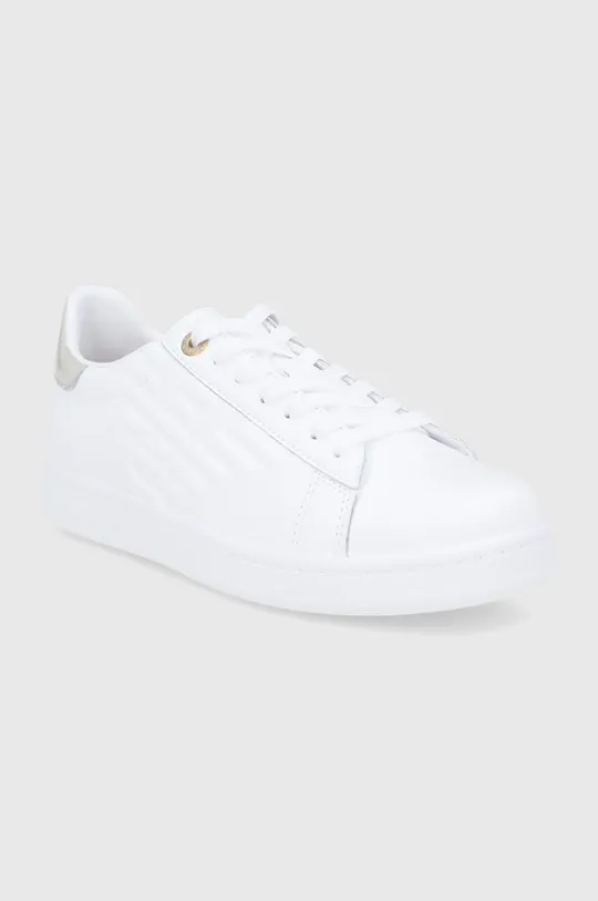 Δερμάτινα παπούτσια EA7 Emporio Armani λευκό
