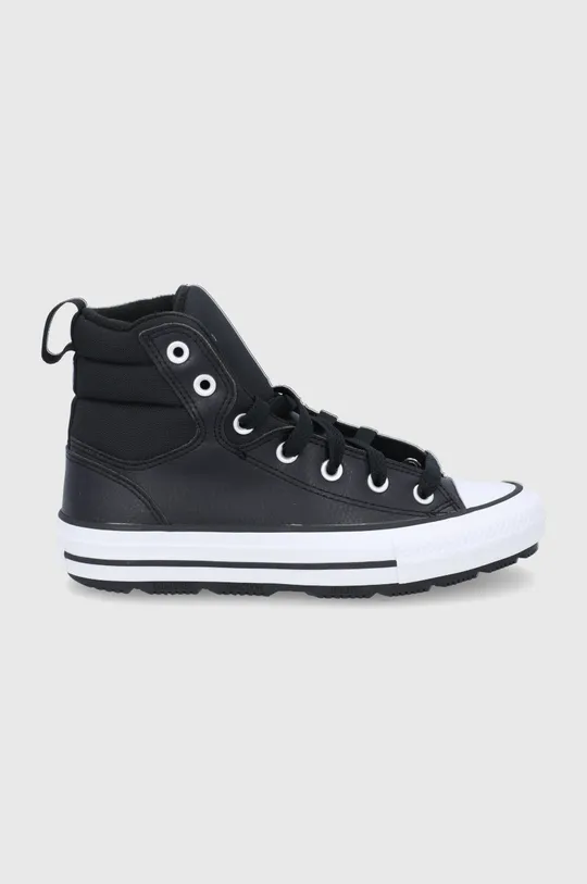 μαύρο Δερμάτινα ελαφριά παπούτσια Converse Unisex