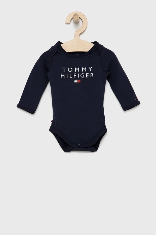 Bodi za bebe Tommy Hilfiger (3-pack) mornarsko plava