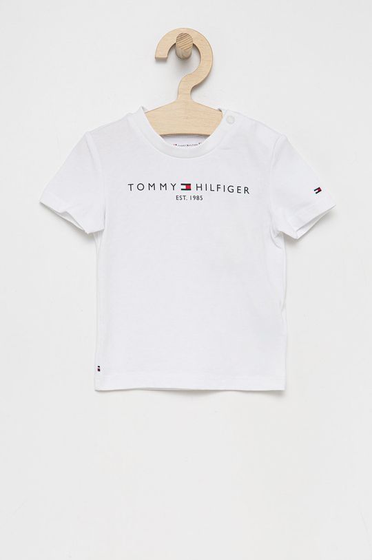 biały Tommy Hilfiger T-shirt niemowlęcy Dziecięcy