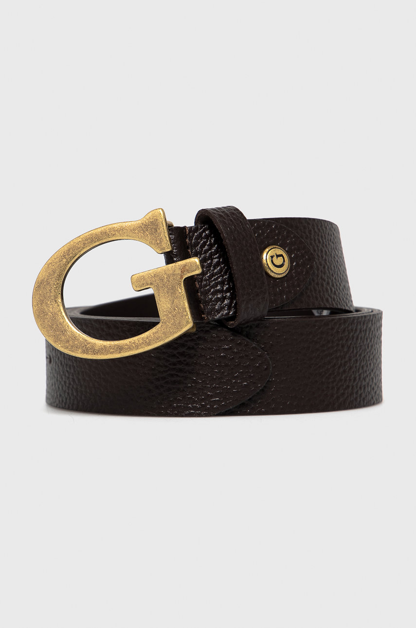 Кожаный ремень Guess мужской цвет коричневый | ANSWEAR.ua