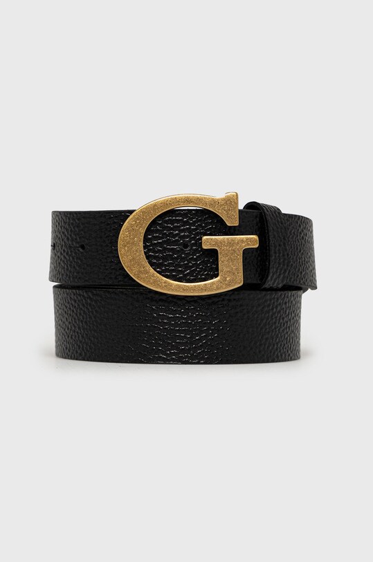 Кожаный ремень Guess мужской цвет чёрный | ANSWEAR.ua