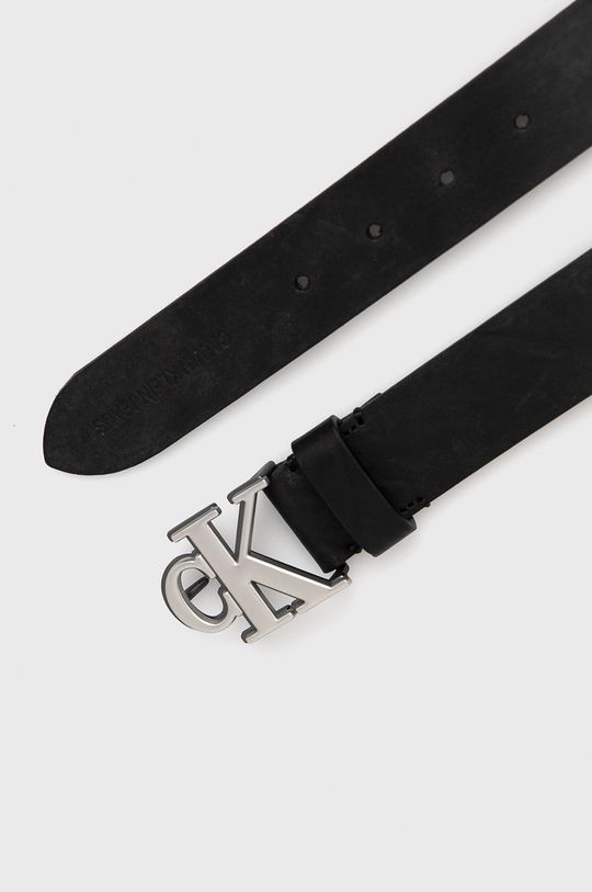 Kožený pásek Calvin Klein Jeans černá
