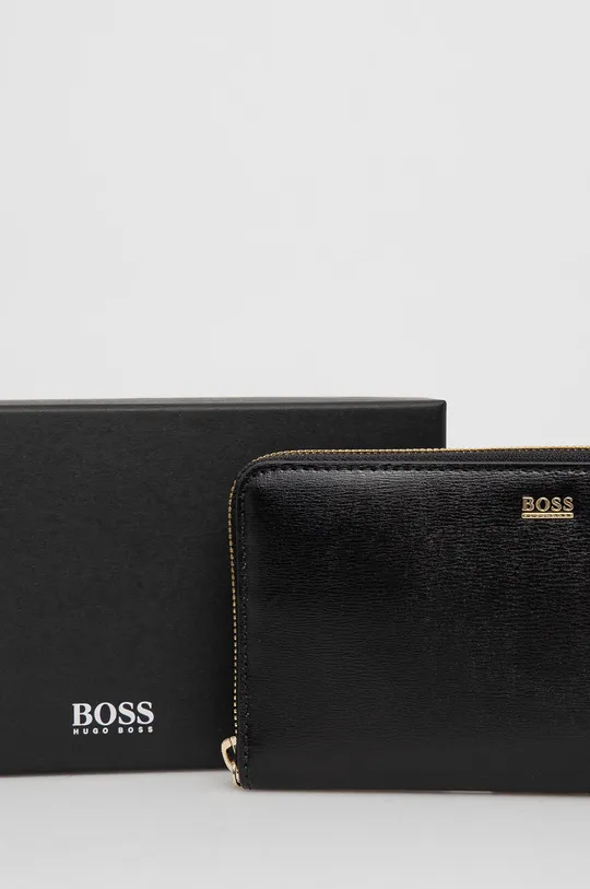 μαύρο Δερμάτινο πορτοφόλι Boss