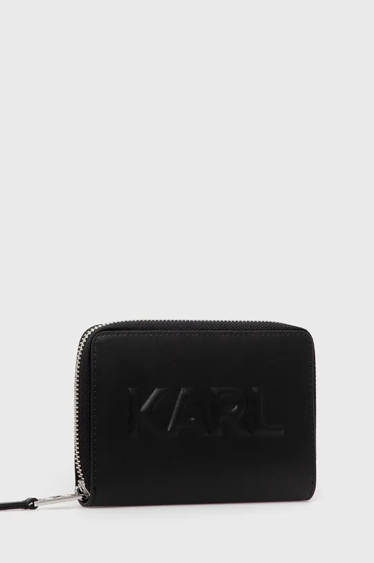 Karl Lagerfeld Portfel skórzany 211W3217 czarny